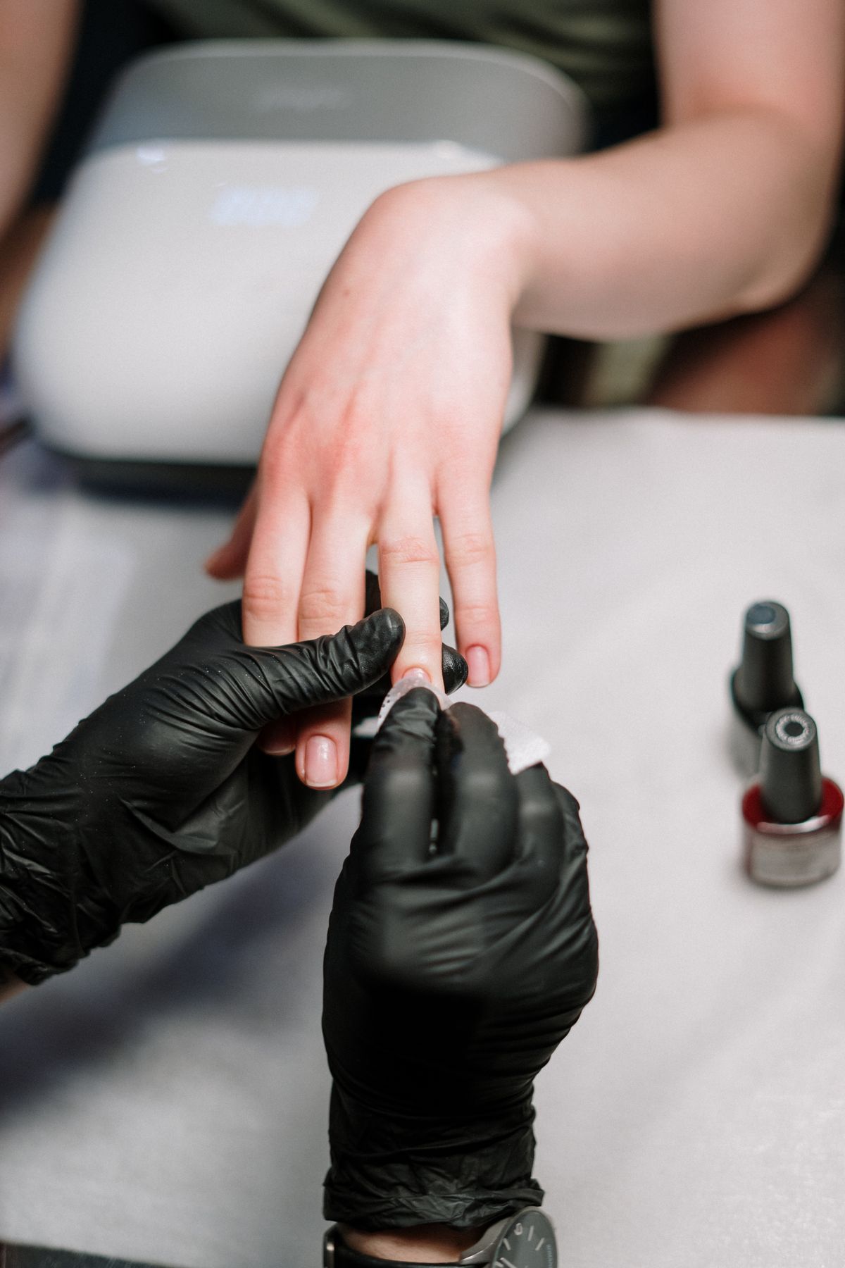 Manicure being applied at Buttercup by Haru